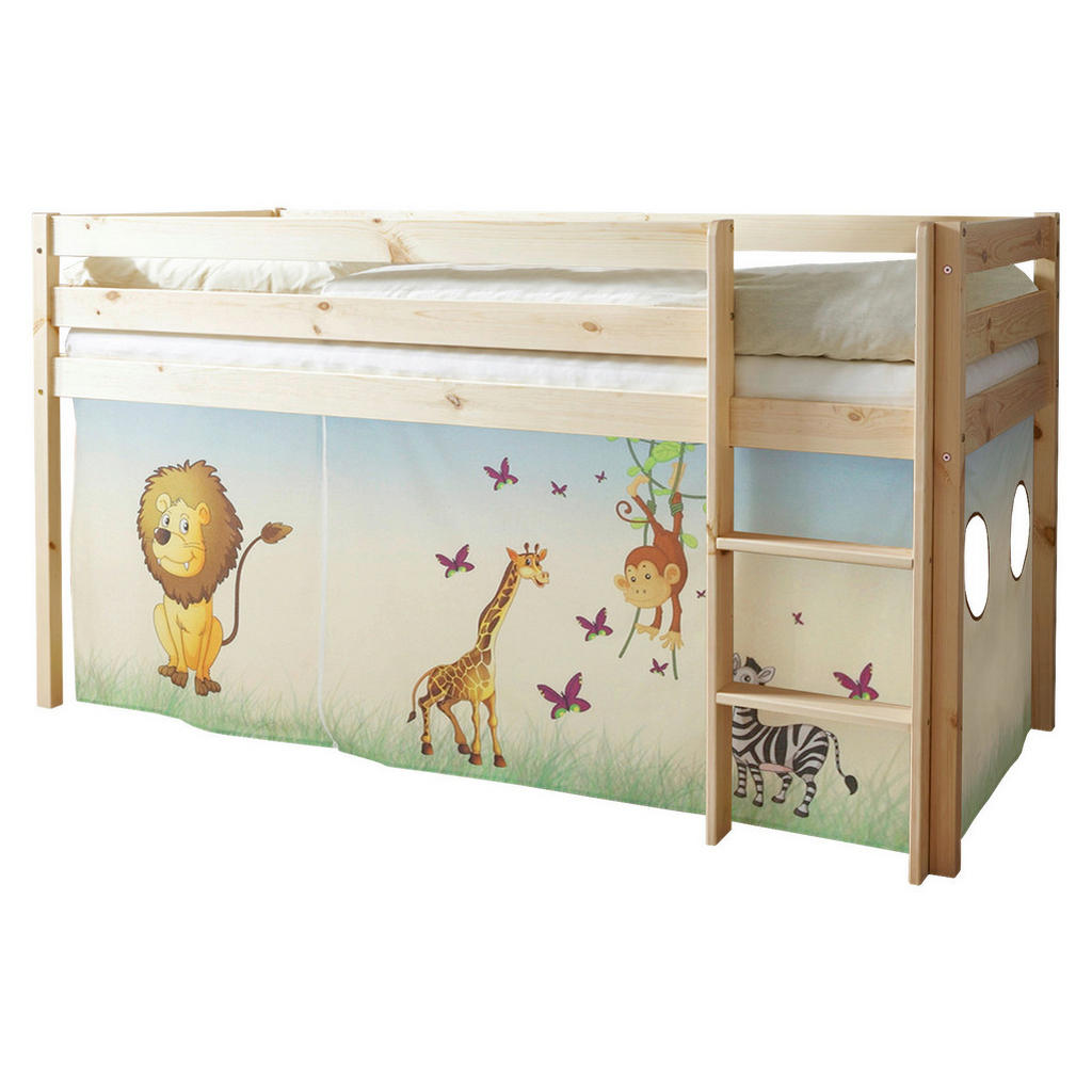 Livetastic VYSOKÁ POSTEL, 90/200 cm přírodní barvy, vícebarevná