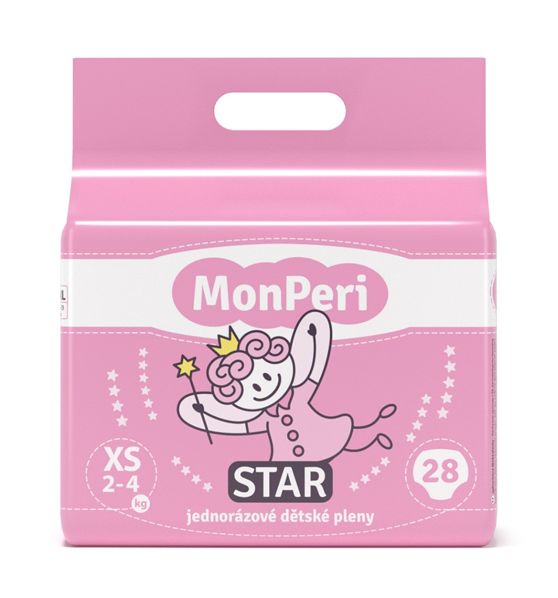 MonPeri Star XS 2-4 kg dětské pleny 28 ks