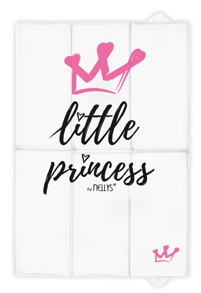 NELLYS Přebalovací podložka měkká Little Princess, bílá, růžová