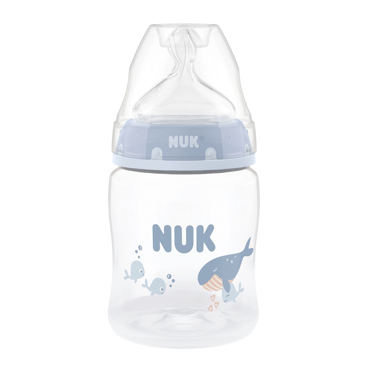 NUK First Choice Láhev 0m+ 150 ml 1 ks whale