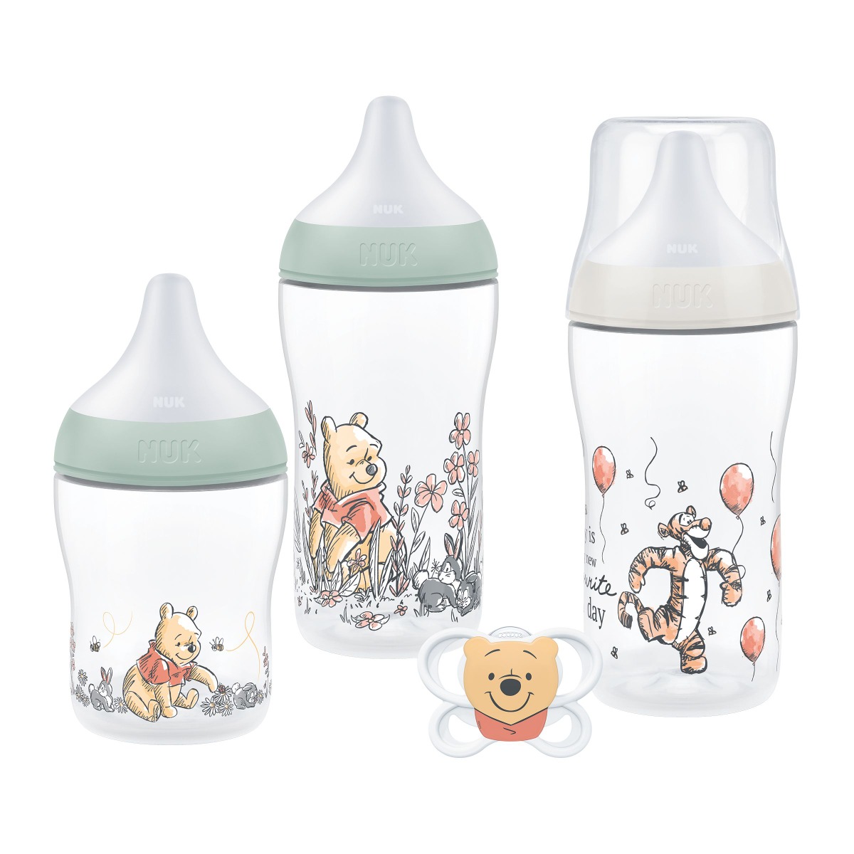 NUK Perfect Match Set Disney Medvídek Pú 0–6m+ 4 ks