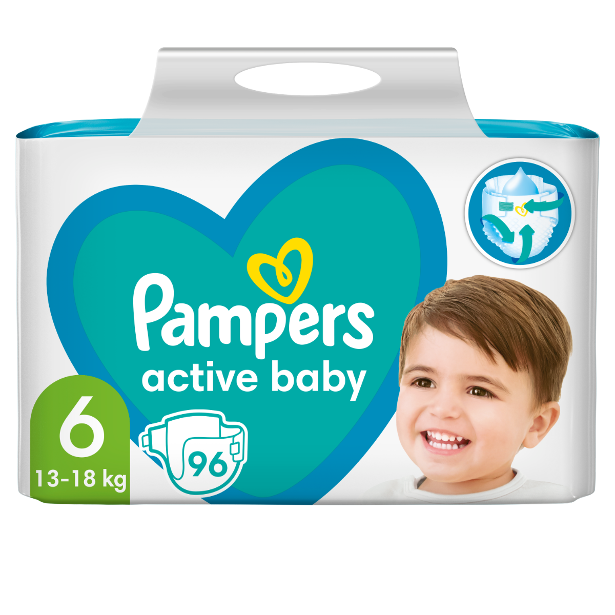 Pampers Active Baby vel. 6 13-18 kg dětské pleny 96 ks
