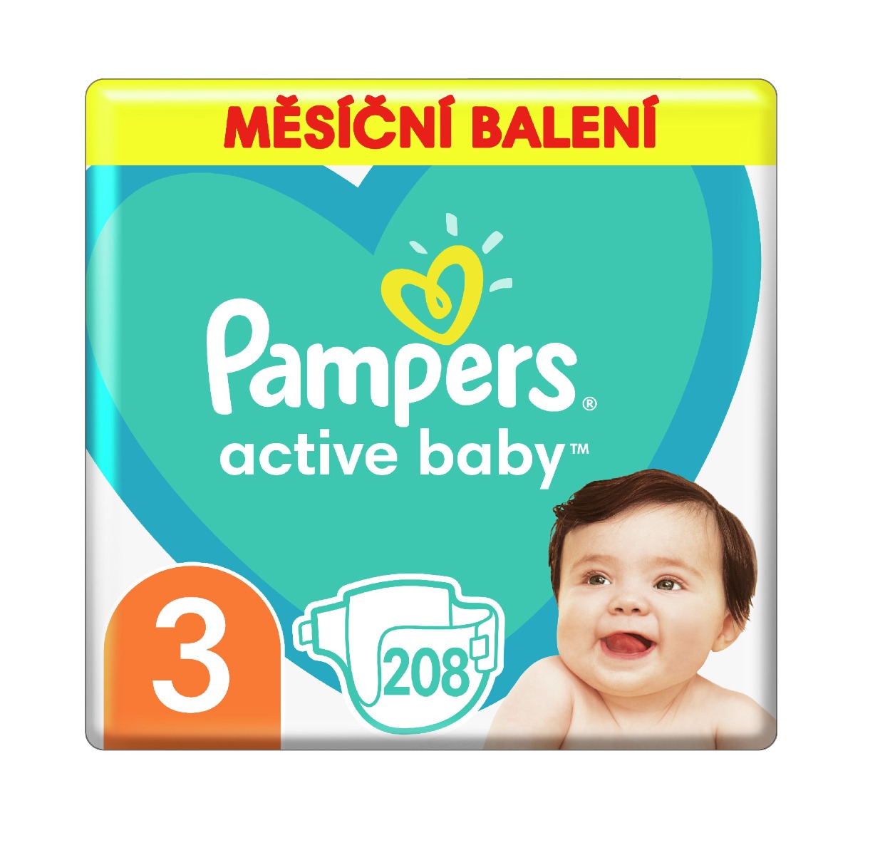 Pampers Midi vel. 3 dětské pleny 208 ks