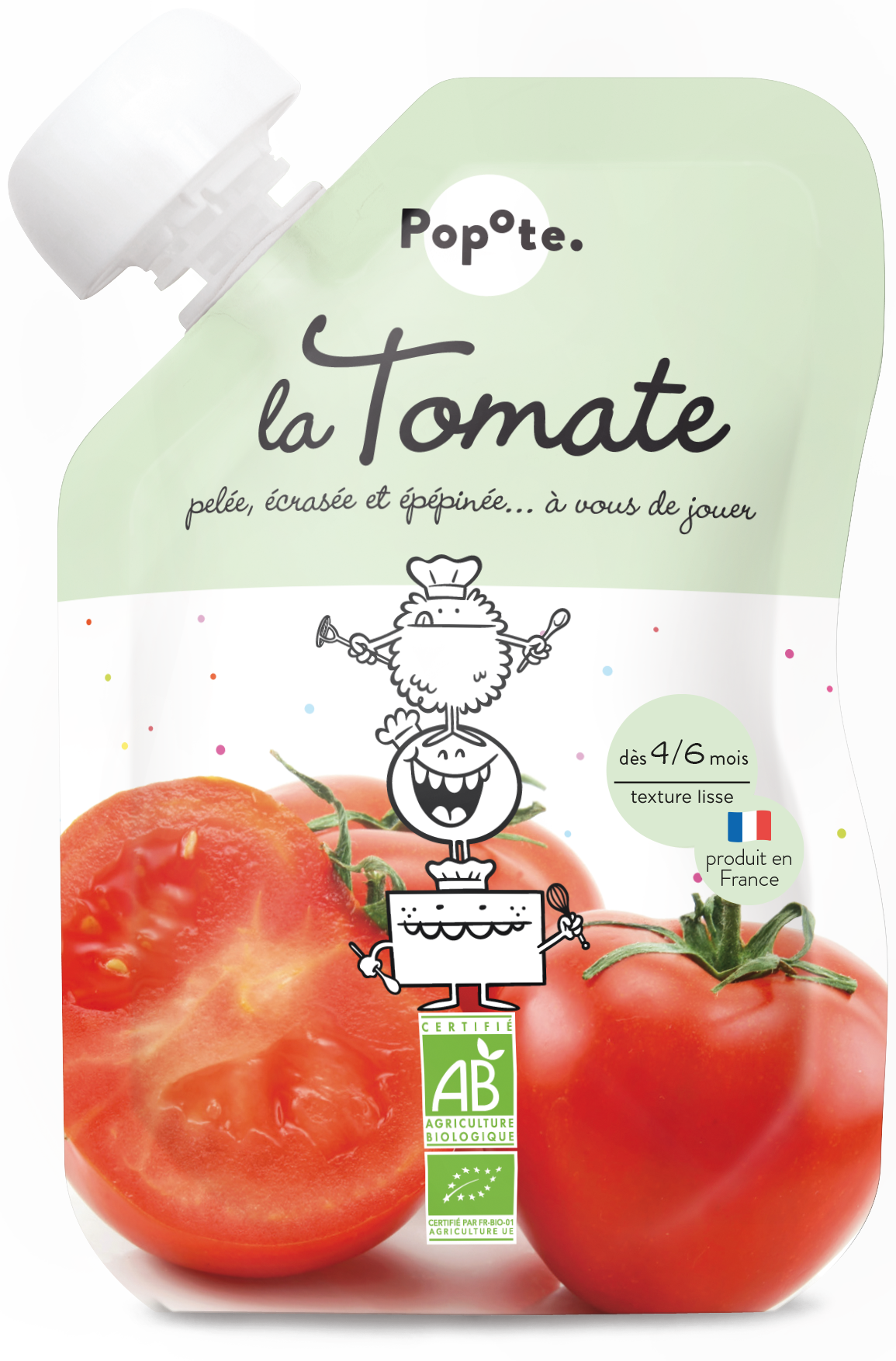 Popote BIO Kapsička Rajče pyré 4/6m+ 120 g