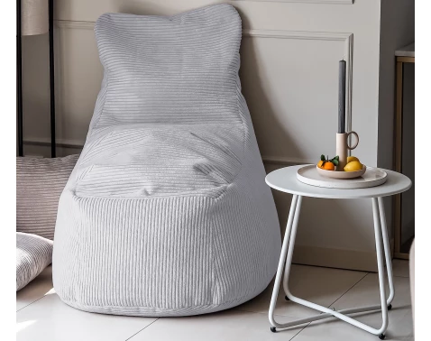 Sedací pytel Modus, světle šedá strukturovaná látka