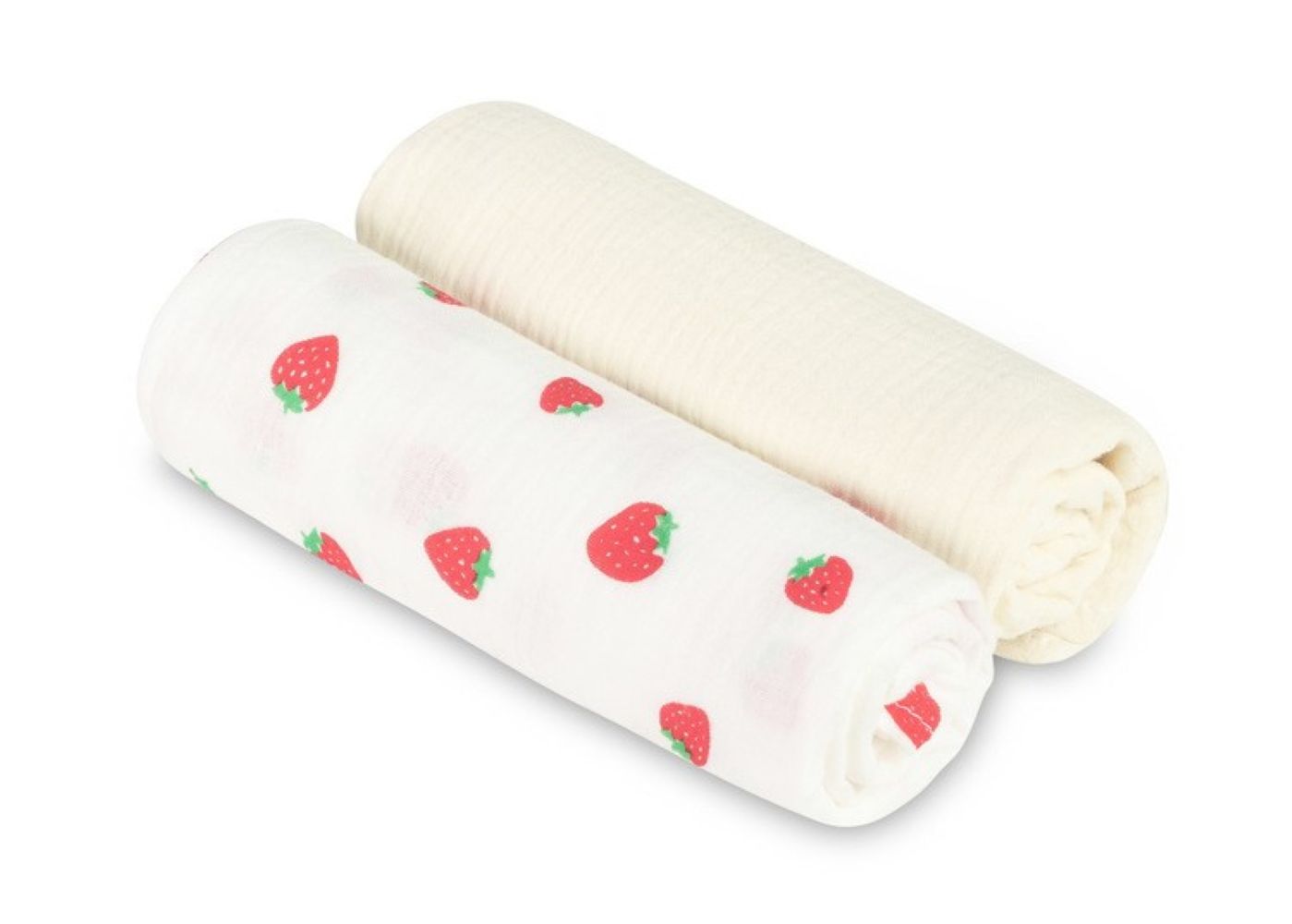 SENSILLO Mušelínové pleny krešované 60×75 cm Strawberry Cream – sada 2 ks