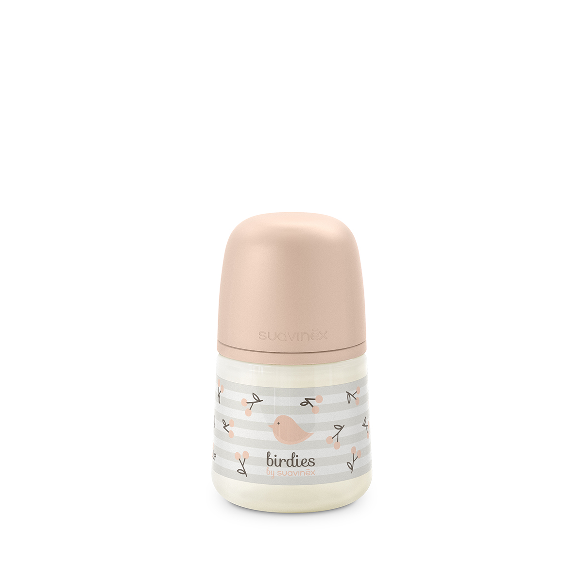 Suavinex Kojenecká láhev fyziologická BIRDIES S 150 ml 1 ks růžová