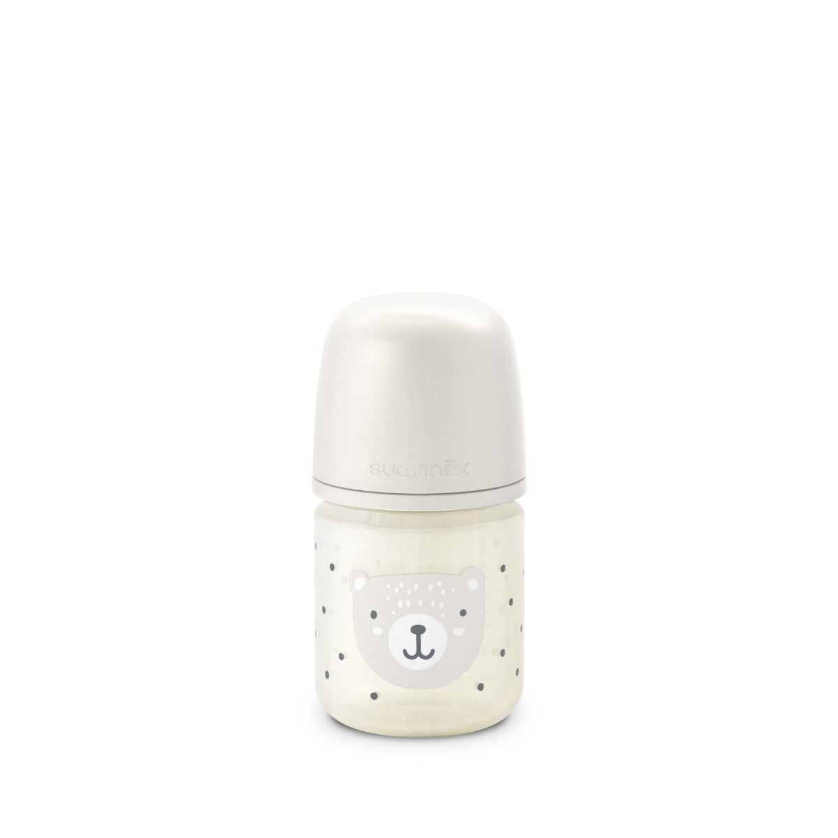 Suavinex Láhev skleněná fyziologická WILD&FREE 120 ml 1 ks krémová