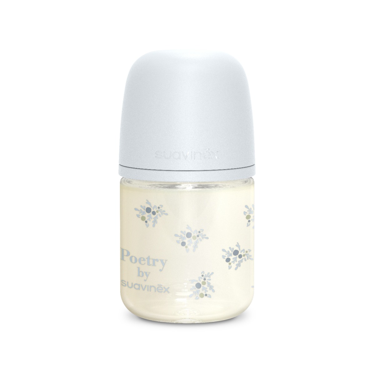 Suavinex Poetry Skleněná láhev fyziologická SX Pro 0m+ SF 120 ml 1 ks modrá