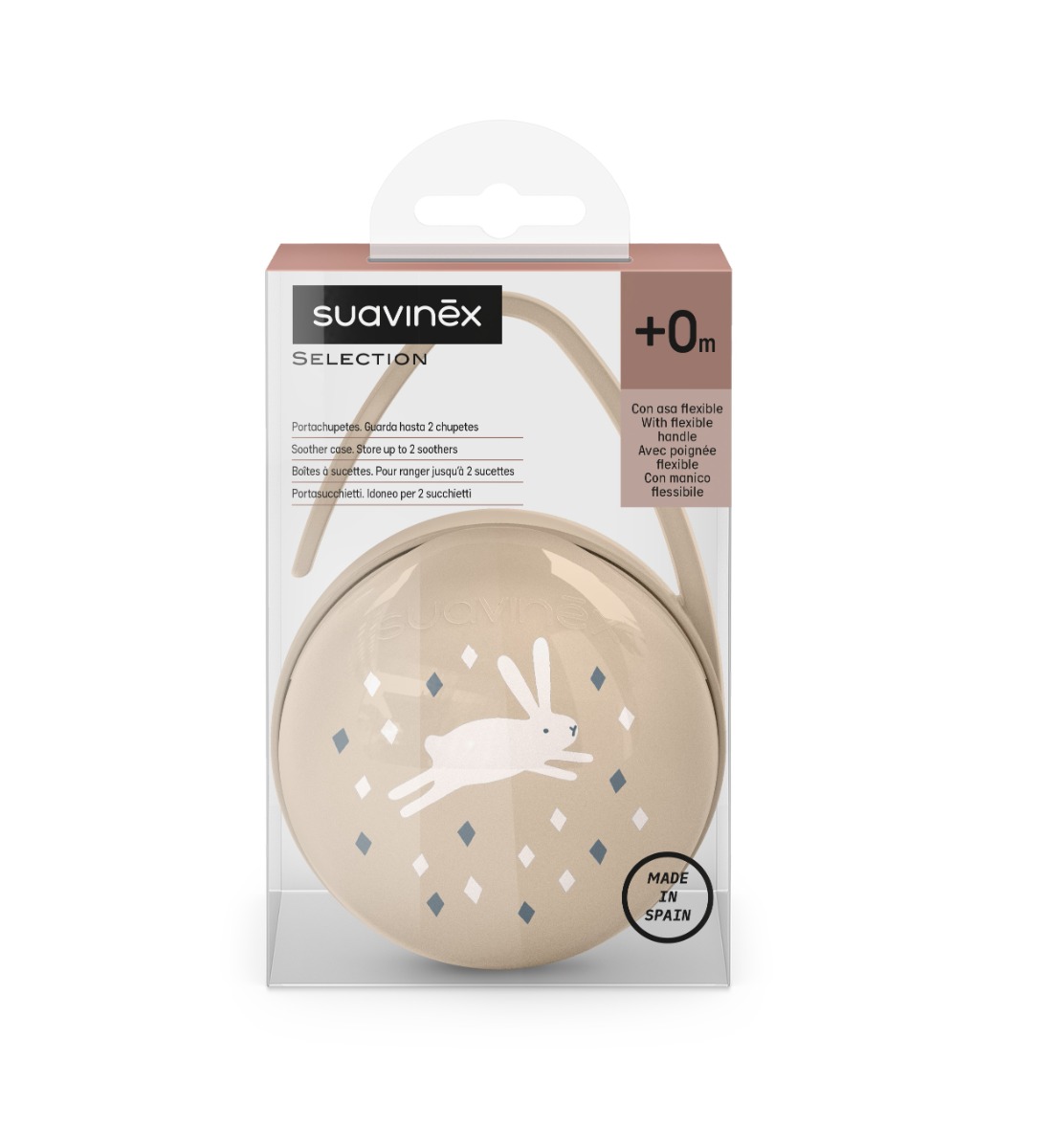 Suavinex Wonderland Duo Krabička na šidítka 1 ks hnědá