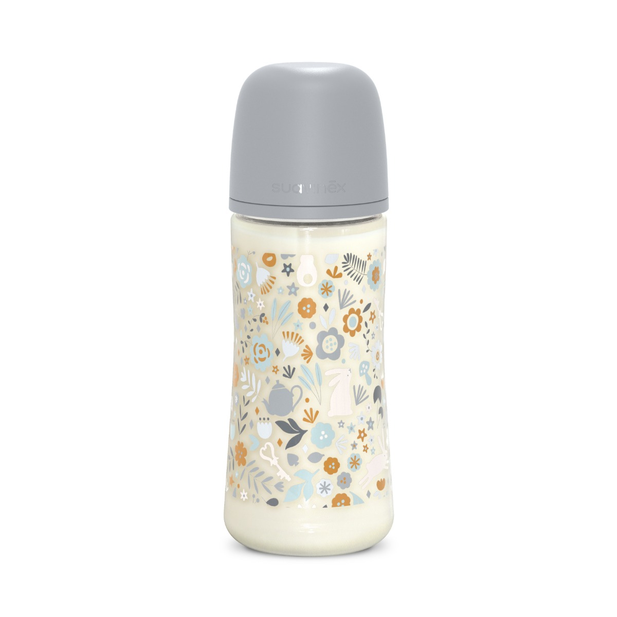 Suavinex Wonderland Kojenecká láhev průtok L 6m+ 360 ml 1 ks liberty modrá
