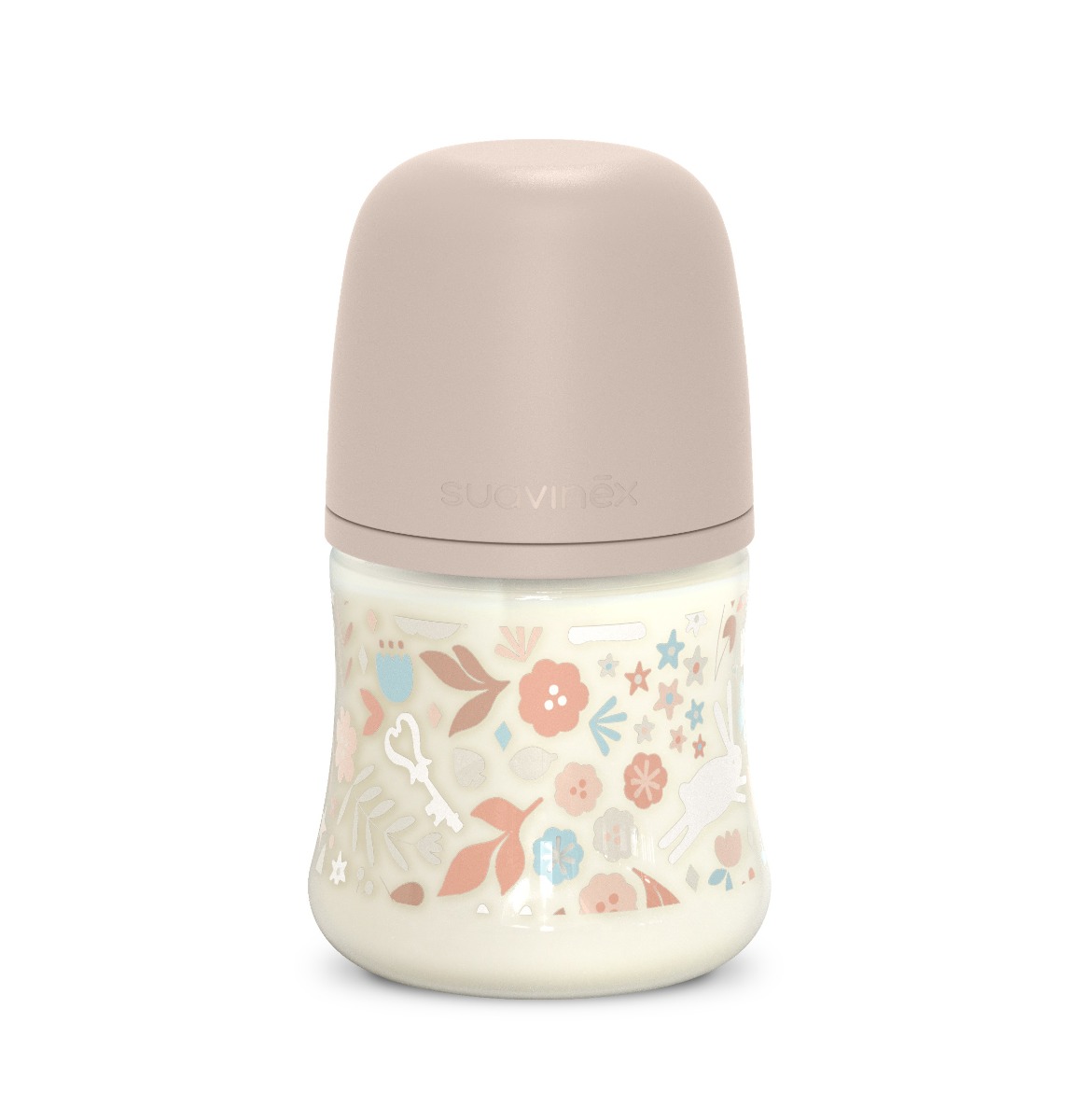 Suavinex Wonderland Kojenecká láhev průtok S 0m+ 150 ml 1 ks liberty růžová