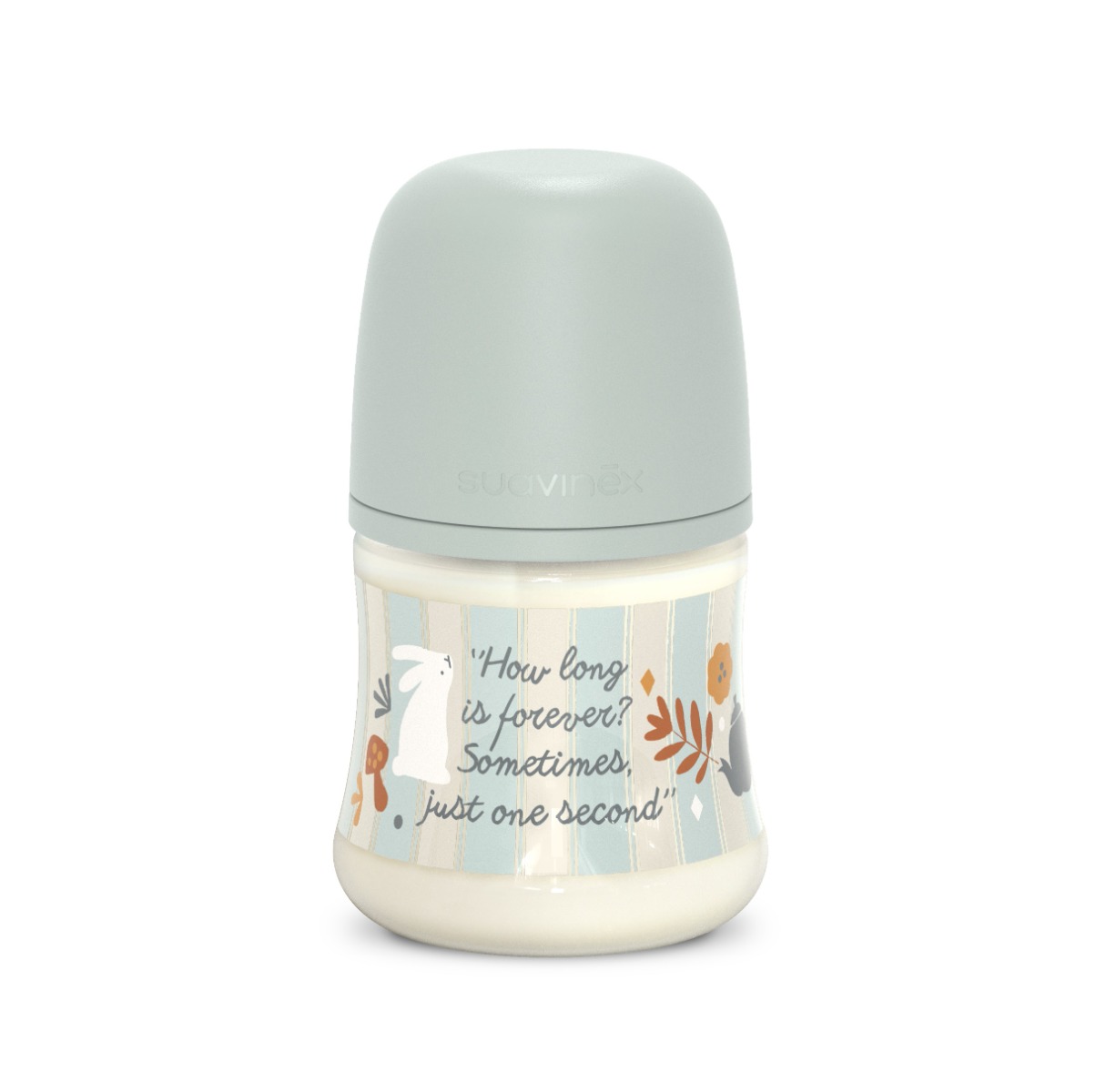 Suavinex Wonderland Kojenecká láhev průtok S 0m+ 150 ml 1 ks zelená