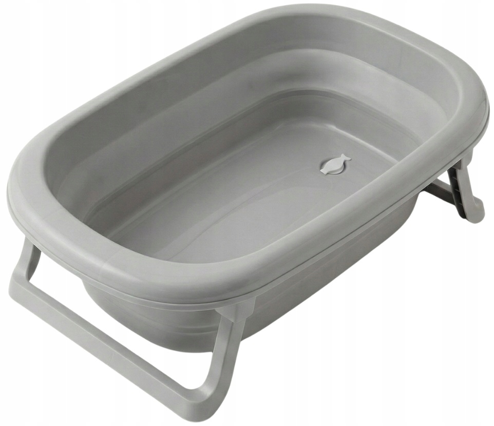 Tega Baby Dětská skládací vanička s teploměrem a výpustí – vanička pro miminko - šedá