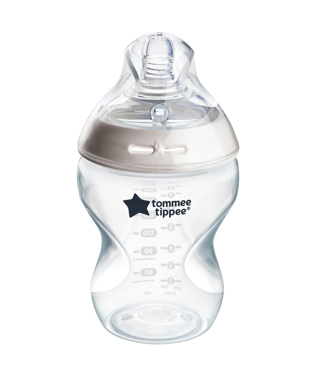 Tommee Tippee Natural Start Samosterilizační kojenecká láhev s Anti-Colic savičkou Pomalý průtok 0m+ 260 ml 1 ks čirá