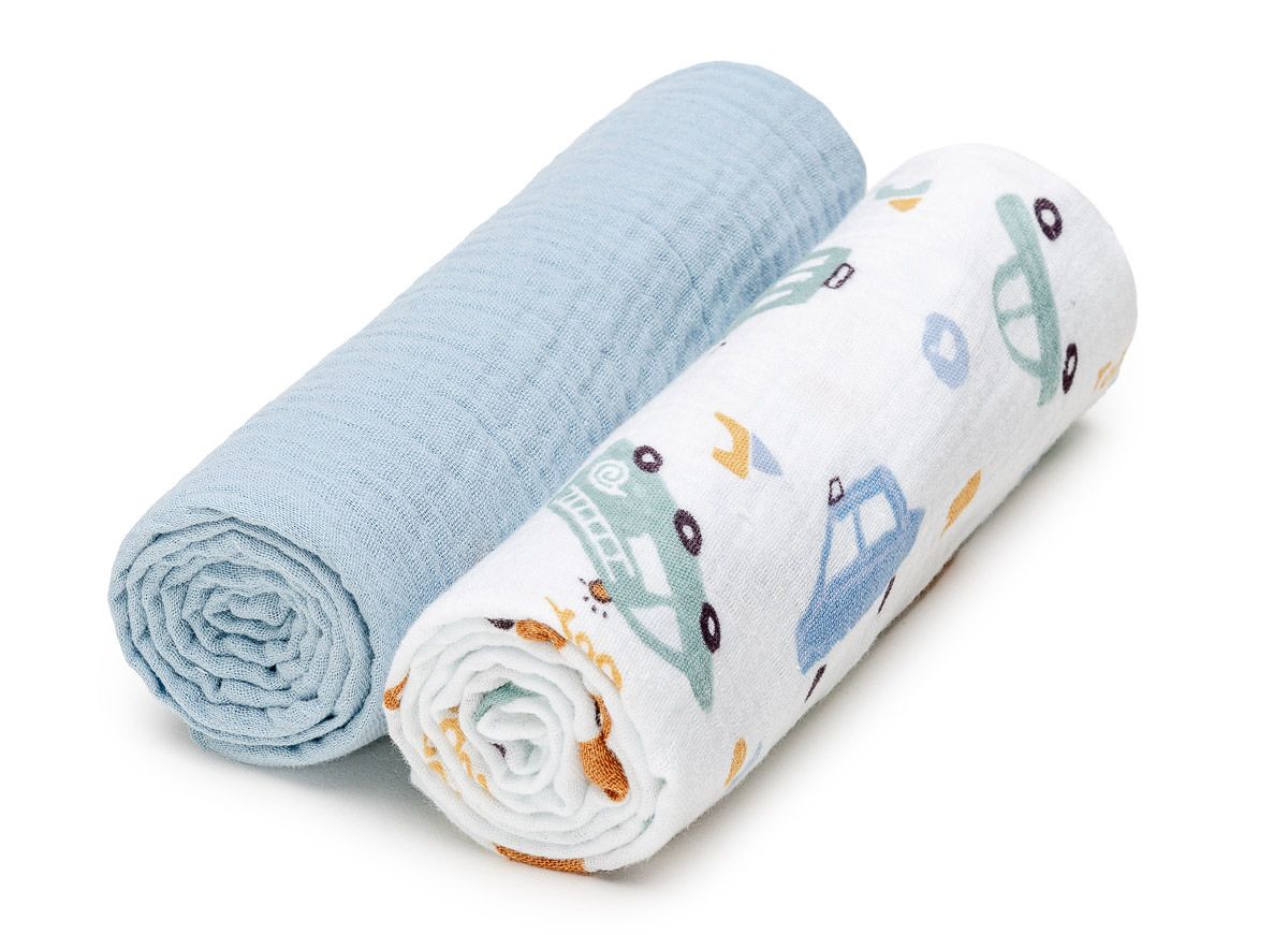 T-tomi BIO Mušelínové pleny 2 ks traffic