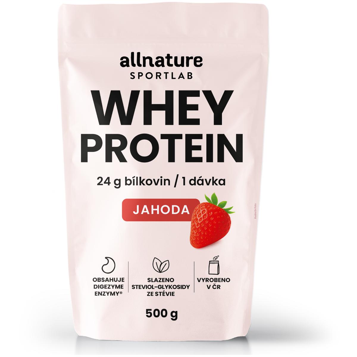 Allnature Sportlab Whey Protein Jahoda 500 g