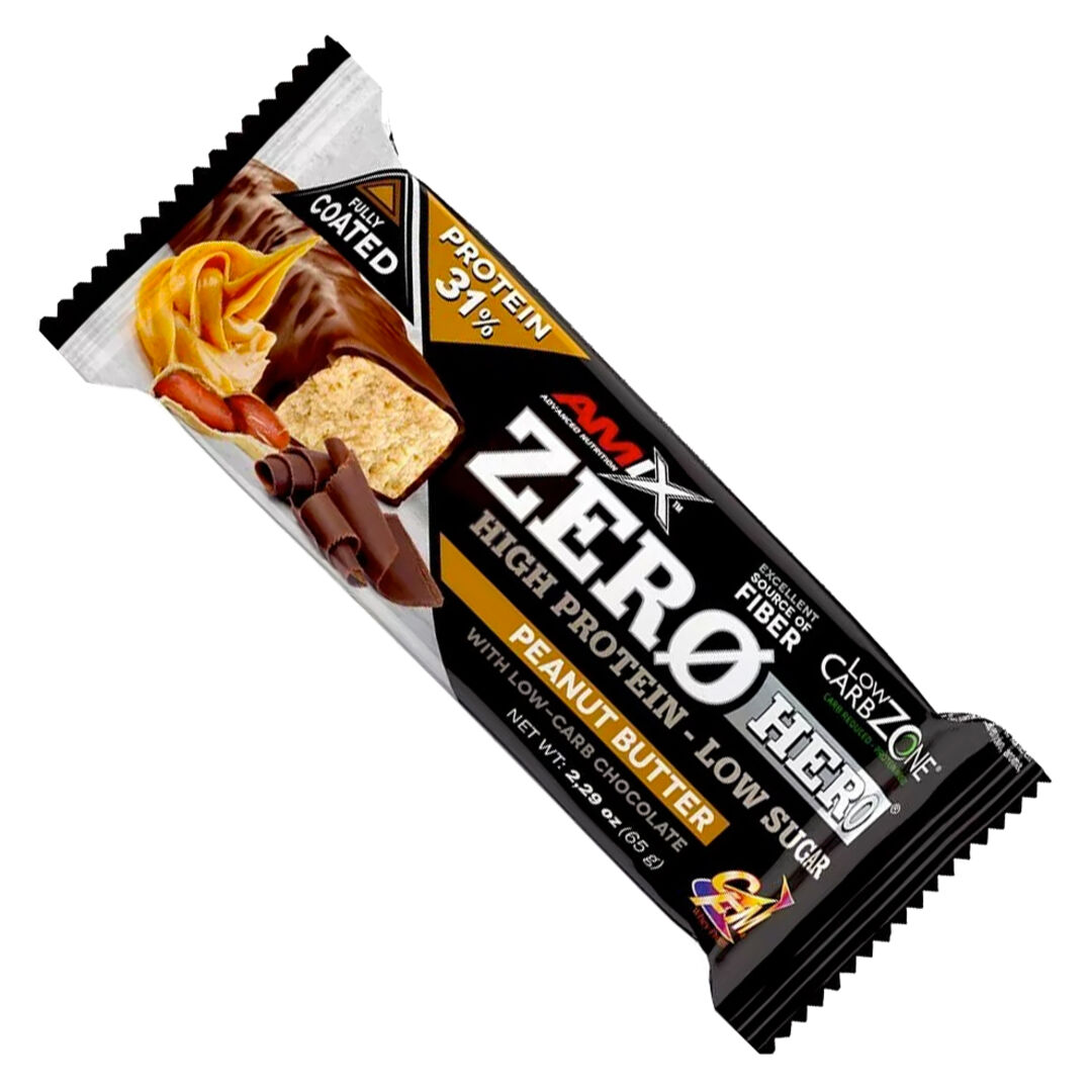 Amix Nutrition Zero Hero 31% Protein Bar 65g - arašídové máslo