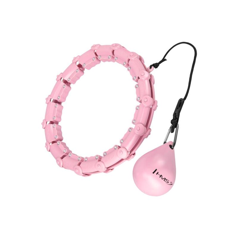 HMS Masážní hula hoop HHW11 PLUS SIZE se závažím růžová