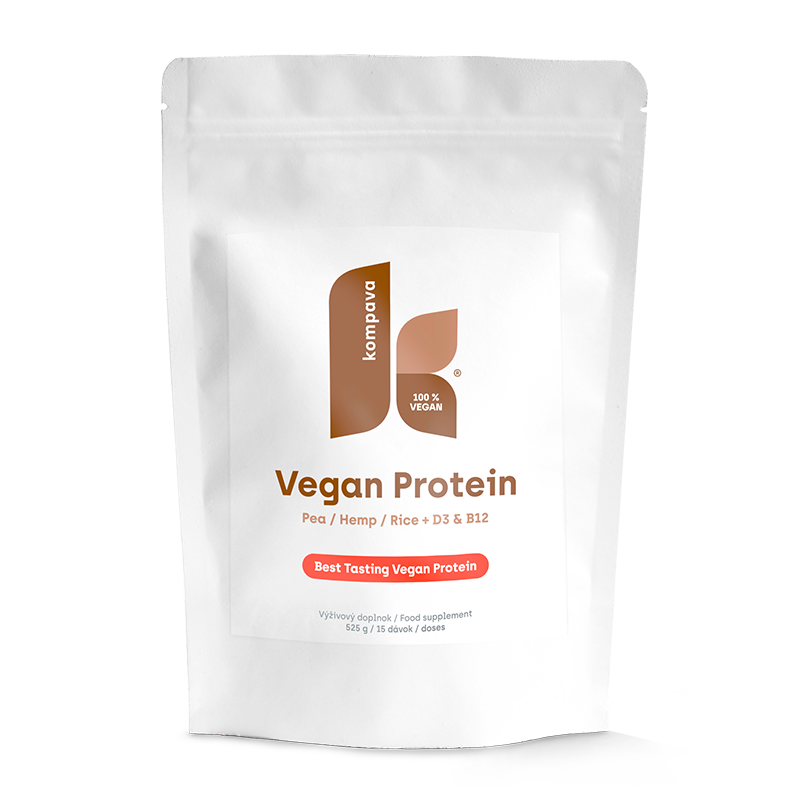 KOMPAVA Vegan Protein 525g čokoláda višeň