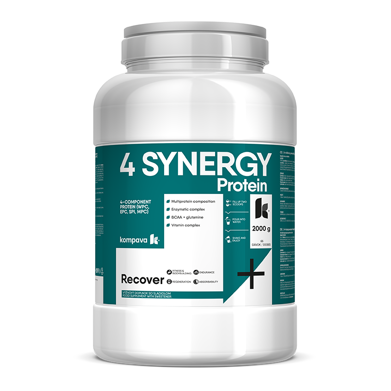 KOMPAVA VÍCESLOŽKOVÝ NOČNÍ PROTEIN4 SYNERGY Protein 2000g/66 porcí CaffeLatte