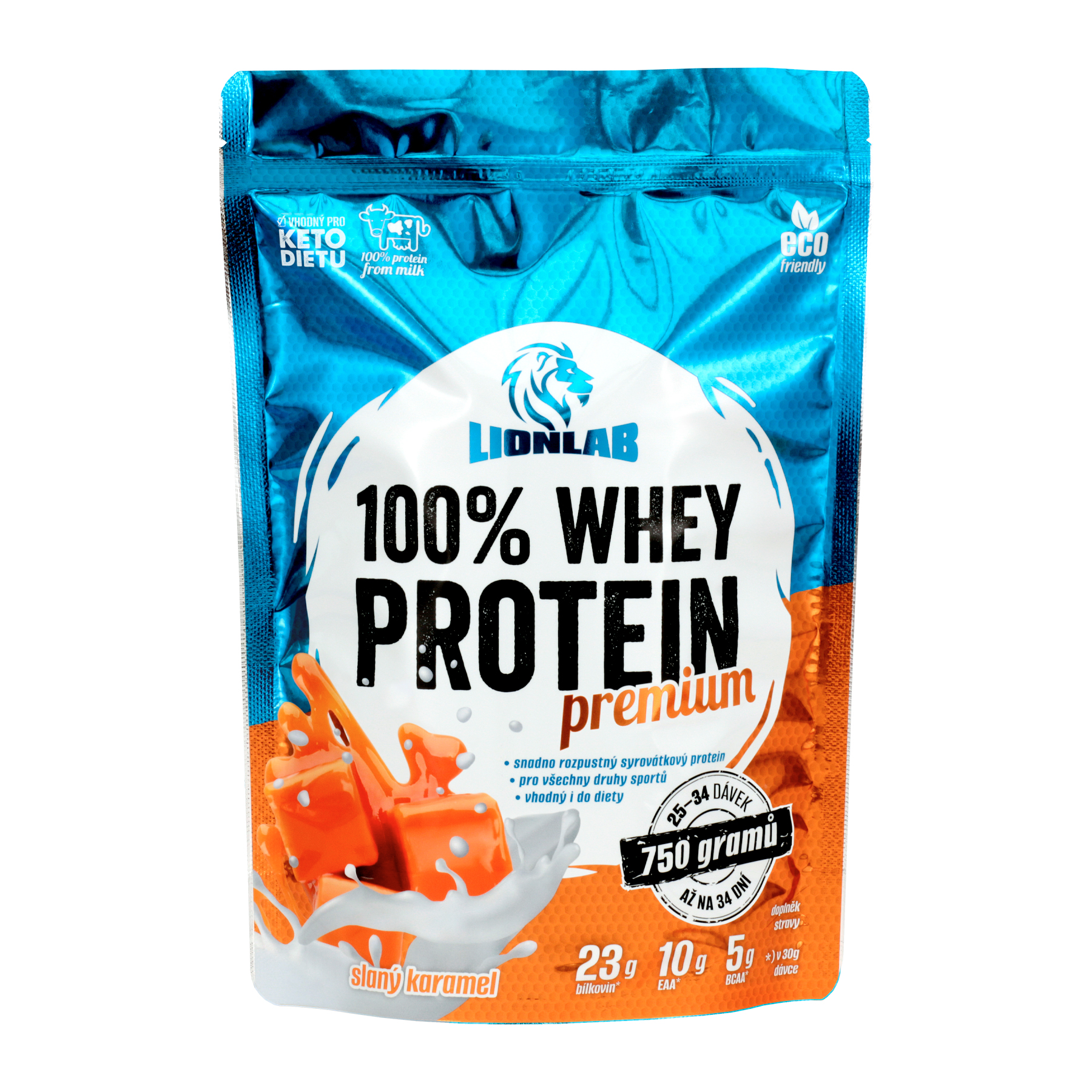 Lionlab 100 % Whey Protein 750 g slaný karamel