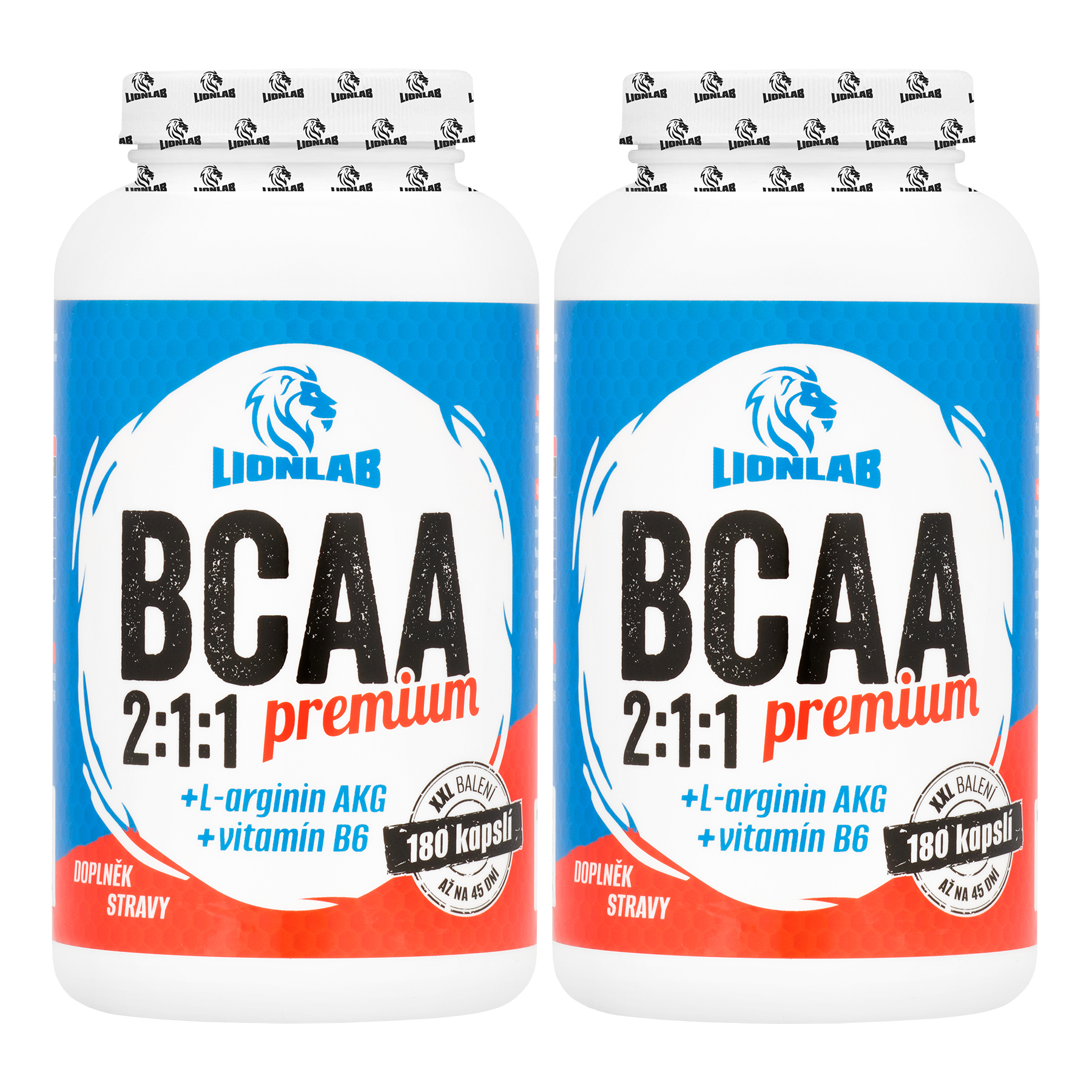 Lionlab BCAA 2:1:1 Premium XXL 180 cps AKCE 1+1