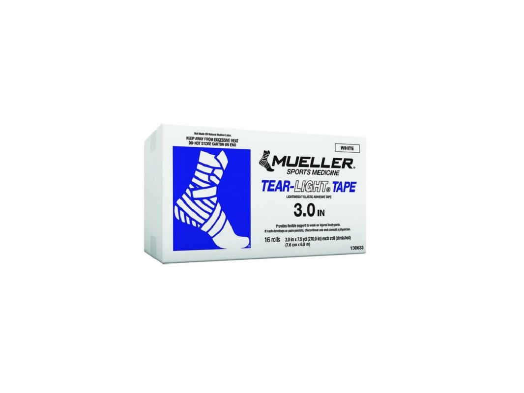 Mueller Tear-Light® Tape, bílá, 7,6 cm x 6,8 m, 16 ks