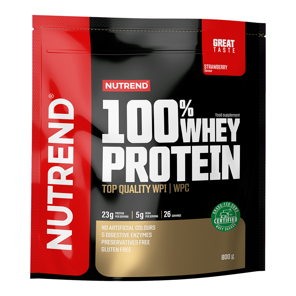 Nutrend 100% Whey Protein strawberry 800 g