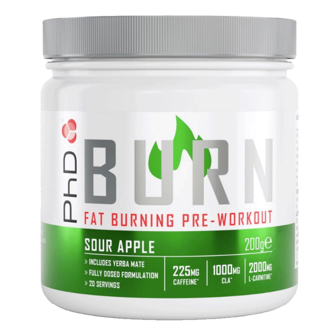 PhD Nutrition Burn Pre-Workout 200g - citron