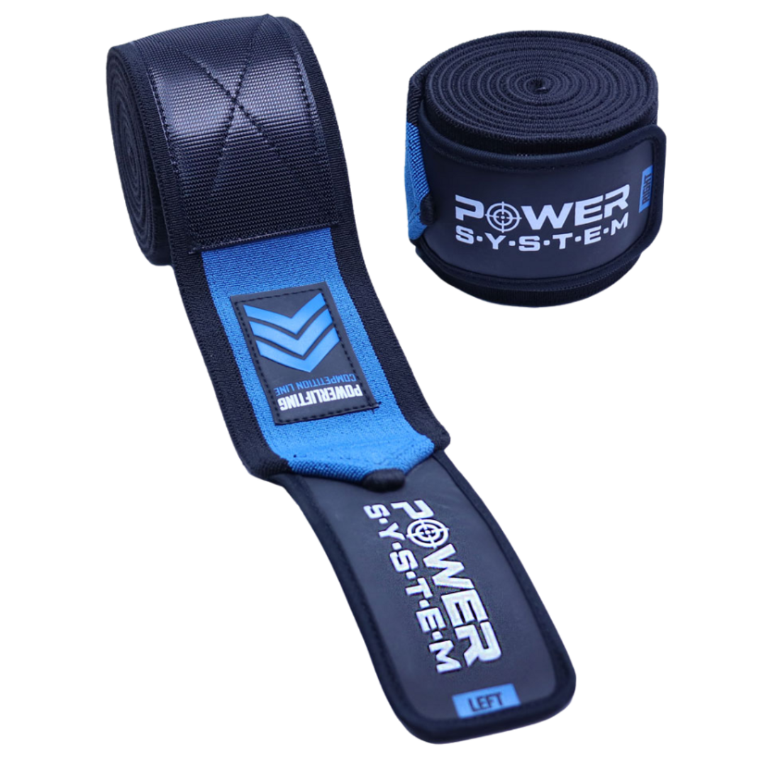Power System Extra pevné bandáže na kolena Knee Wraps Extreme 3730 - modré