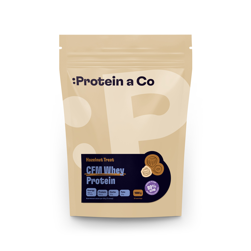 Protein a Co CFM WHEY PROTEIN 80 1 kg, Hazelnut treat