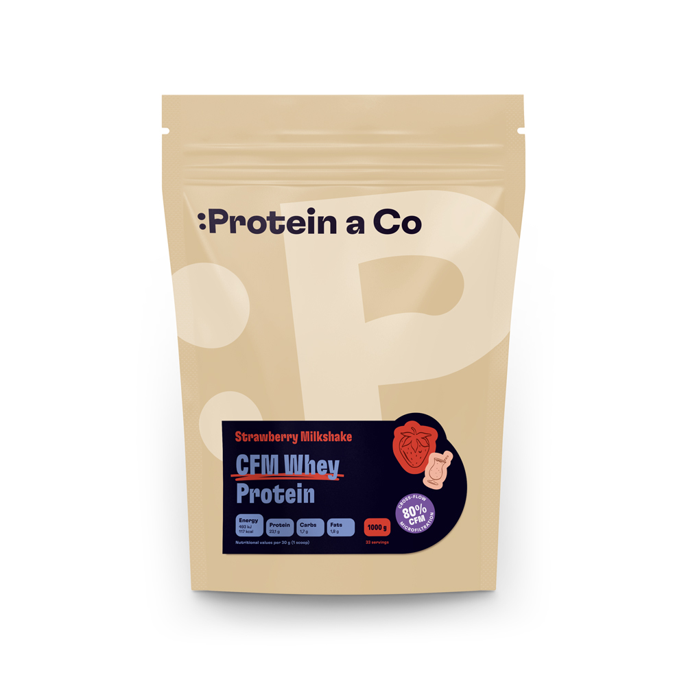 Protein a Co CFM WHEY PROTEIN 80 1 kg, Strawberry