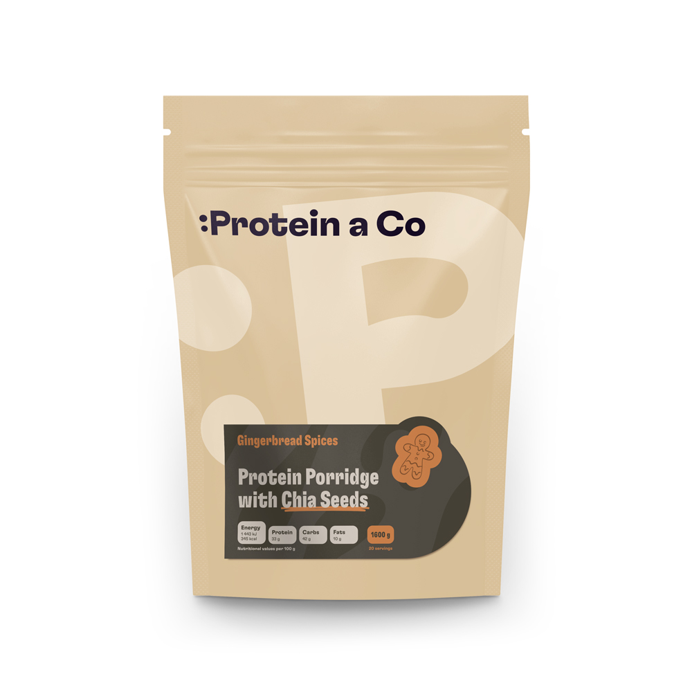Protein a Co Proteinové kaše s chia 1600 g Gingerbread Spices