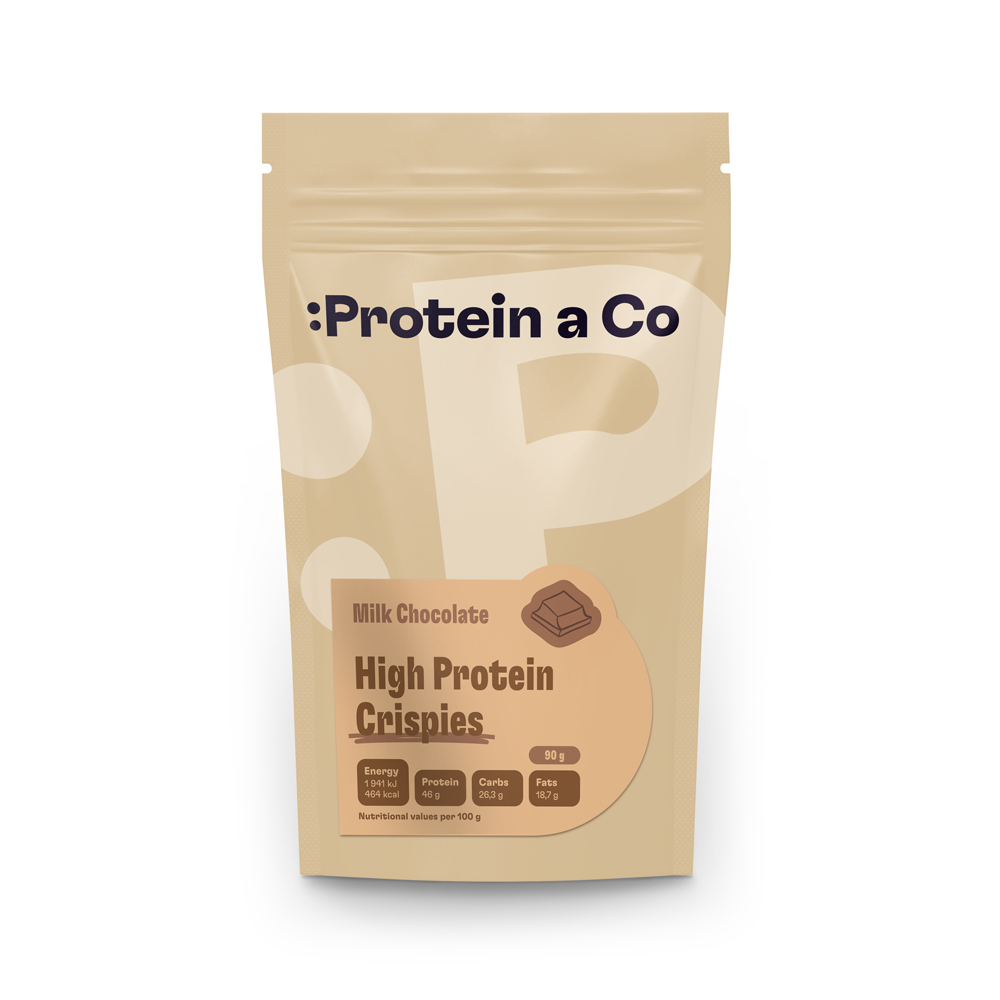 Protein a Co Proteinové kuličky Crispies mléčná čokoláda 90 g