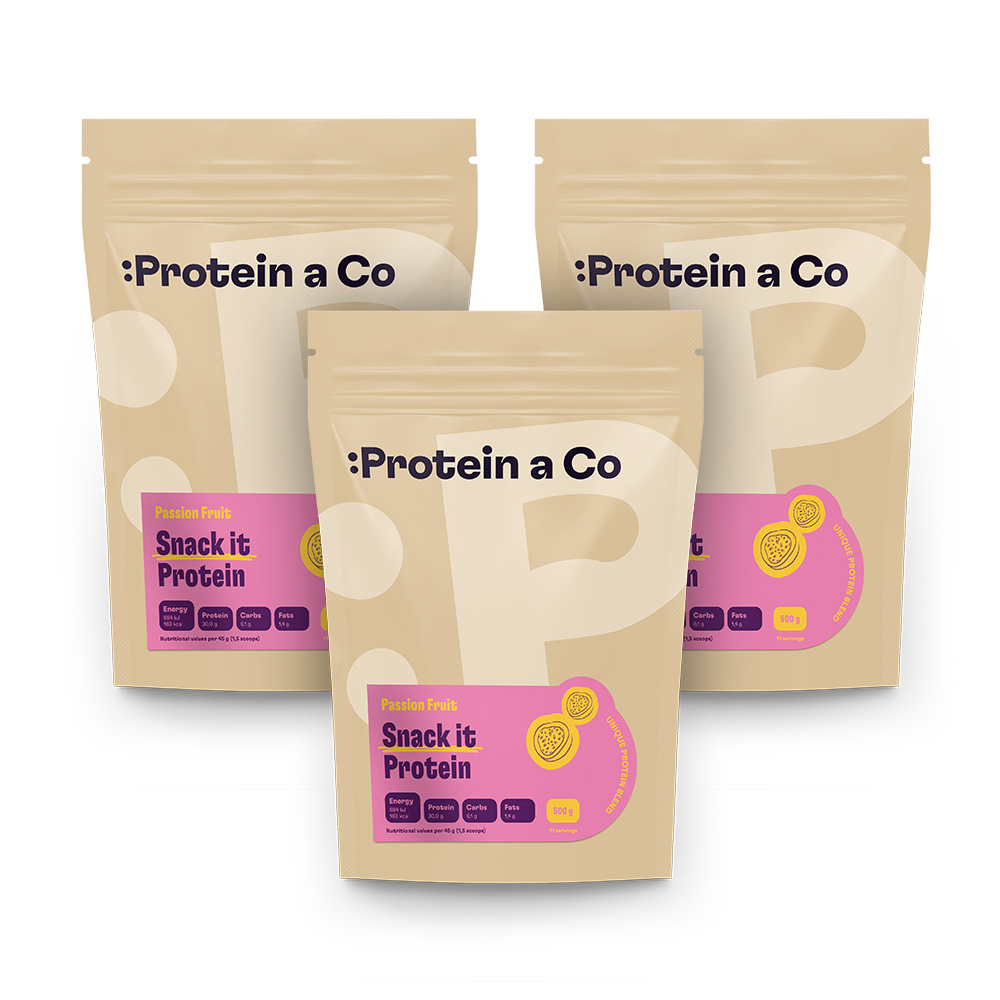 Protein a Co SNACK IT Protein 2+1, 500 g 3x Passion fruit