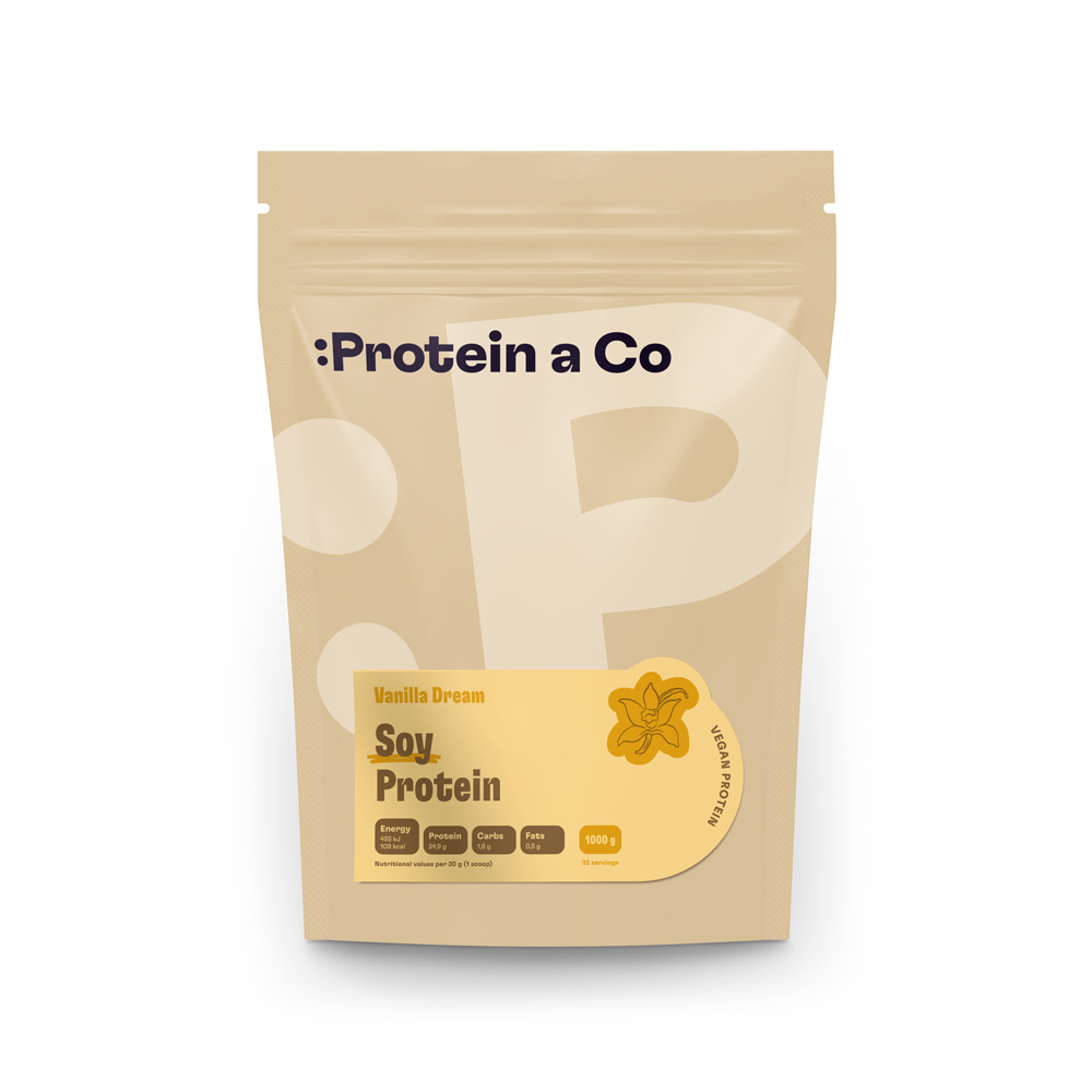 Protein a Co Sójový protein - ochucený 1 kg, Vanilla dream