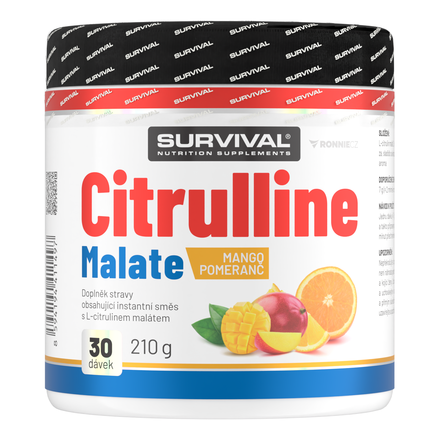 Survival Citrulline Malate 210 g mango-pomeranč