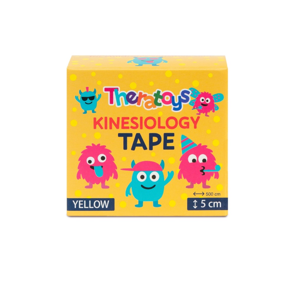 TheraToys Kids Kinesiology Tape 5 cm x 5 m tejpovací páska pro děti 1 ks žlutá