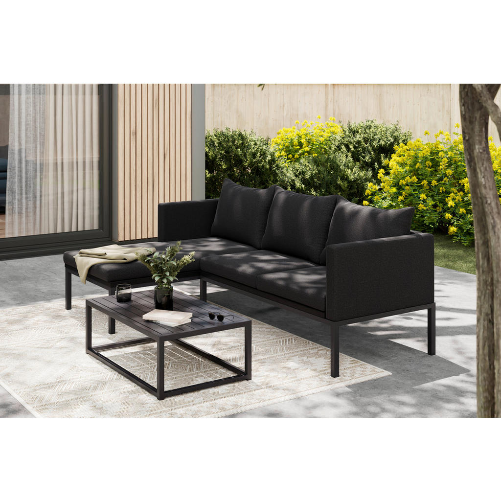 Ambia Garden TERASOVÁ SEDACÍ SOUPRAVA 3dílné, kov, textil