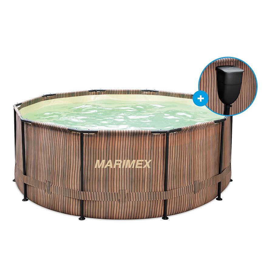 Bazén Marimex Florida 3,05 x 0,91m se zabudovaným skimmerem motiv TEAK