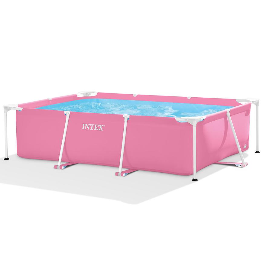 Bazén s kovovou konstrukcí obdelníkový 2,2x1,5x0,6m pink 28266NP