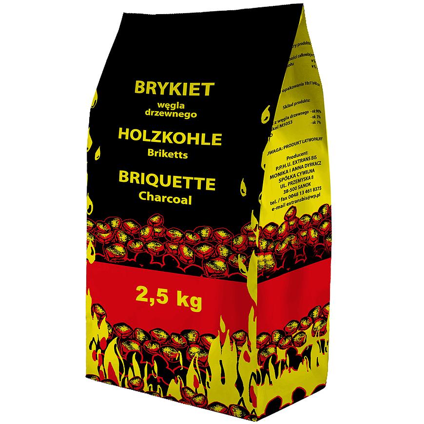 Brikety z dřevěného uhlí 2,5kg