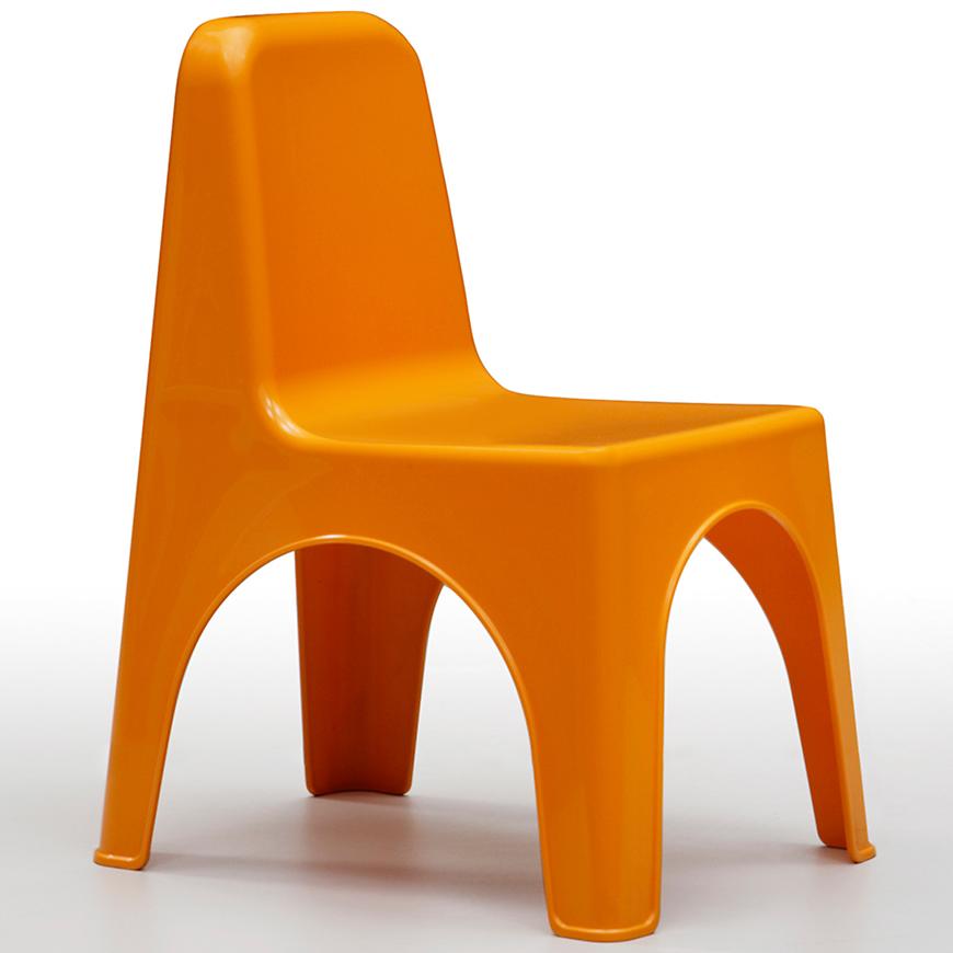 Dětská plastová židlička Mida oranžová
