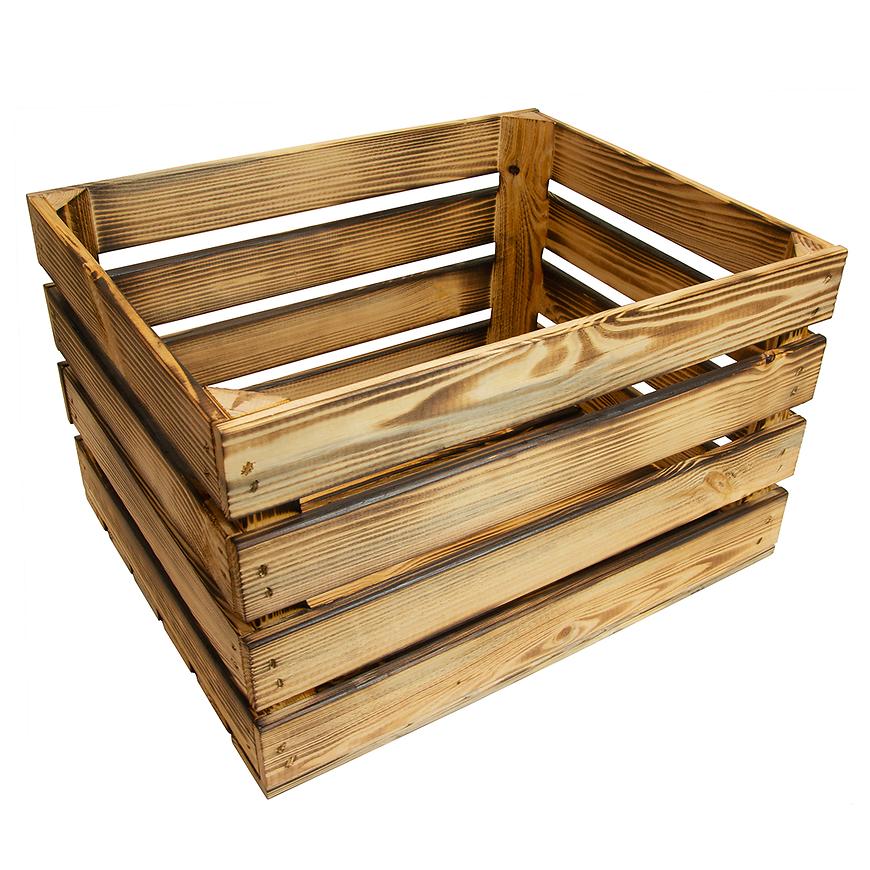 Dřevěná bedýnka opalovaná 