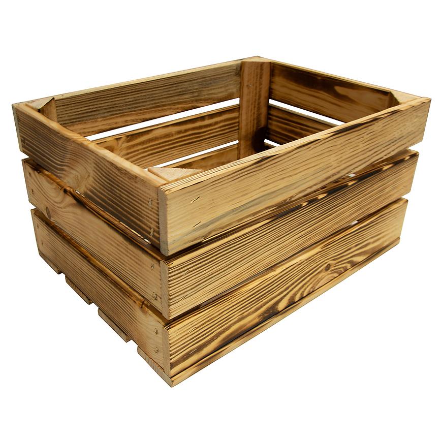 Dřevěná bedýnka opalovaná 