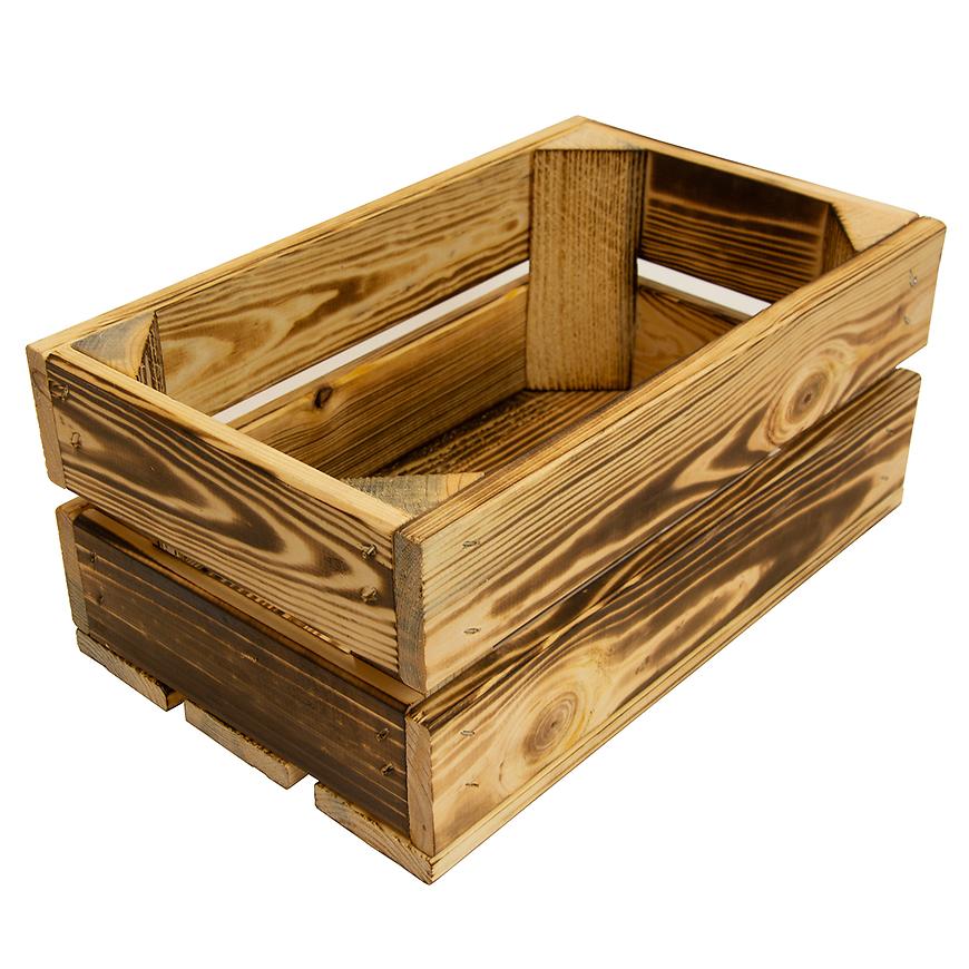 Dřevěná bedýnka opalovaná 