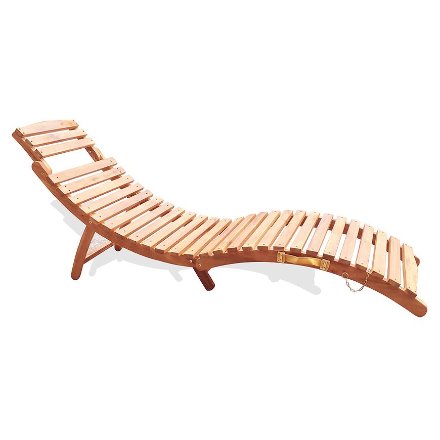 Dřevěné zahradní lehátko