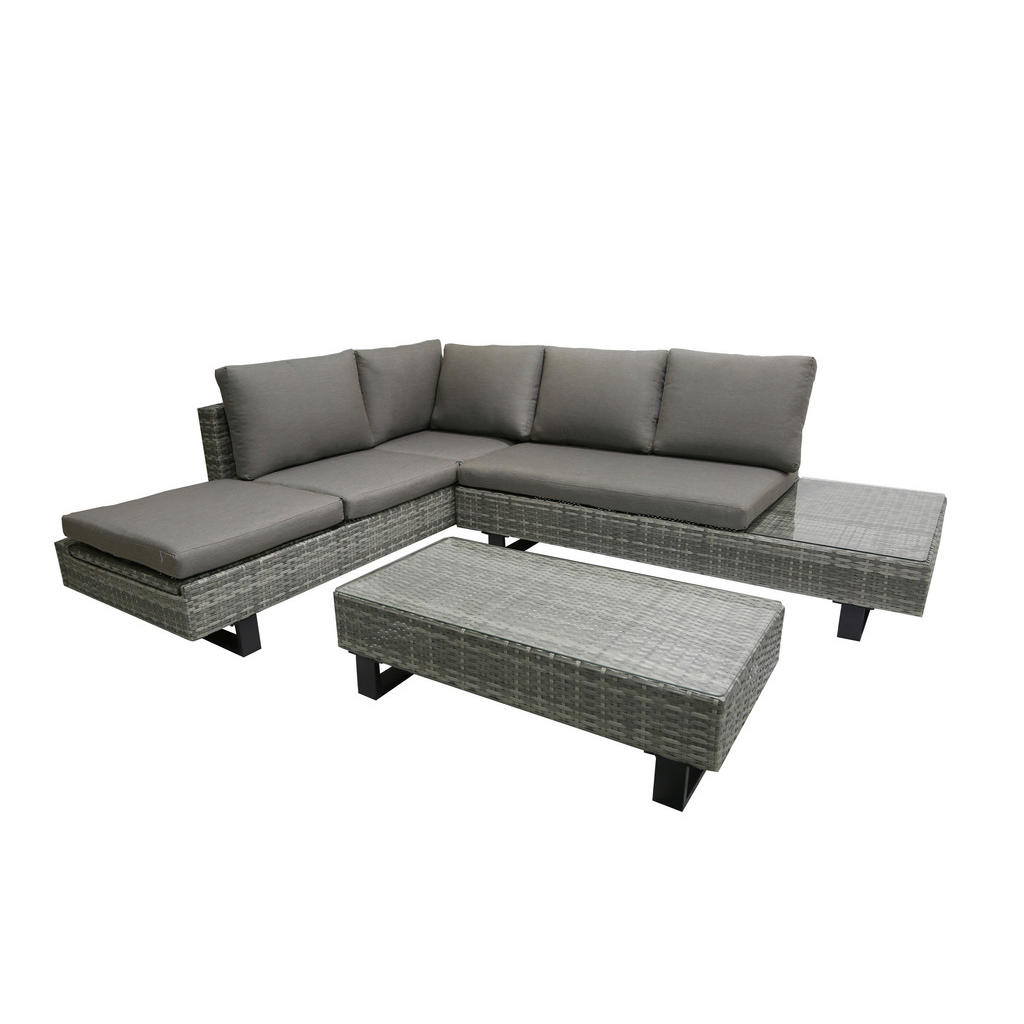 Gardenson TERASOVÁ SEDACÍ SOUPRAVA 3dílné, kov, plast, sklo, textil
