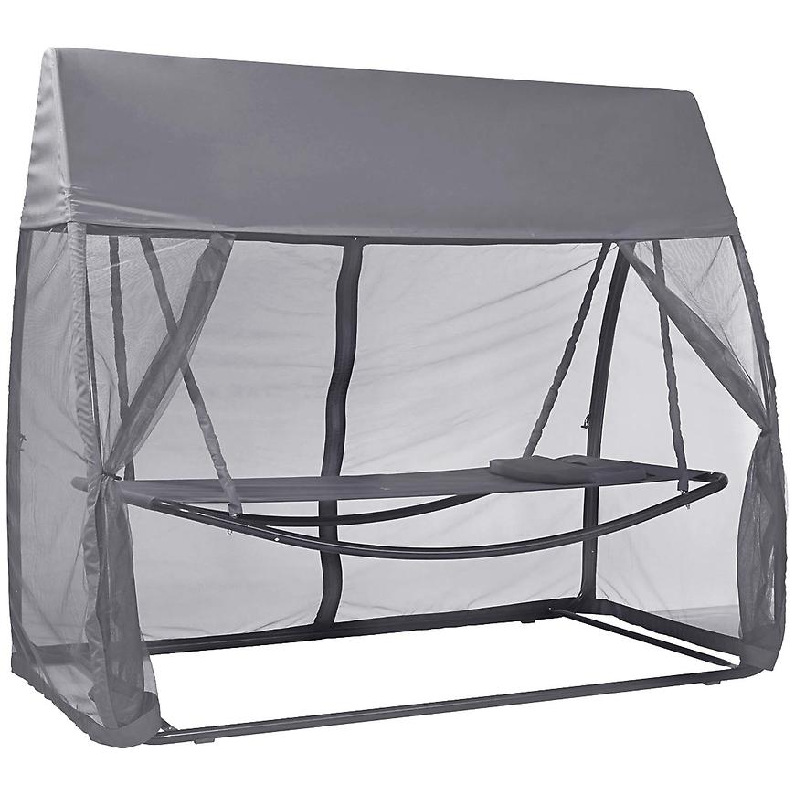 Houpací lehátko s moskytiérou šedé